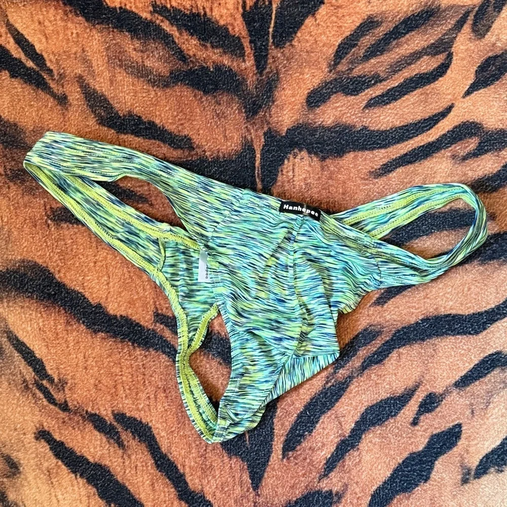 Men’s thong Multicolor Bikini Bottom pre loved used